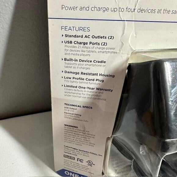 New in package - CyberPower PS205U Dual USB Power Station - Picture 5 of 5